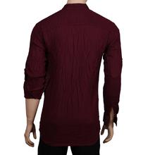 Maroon Cotton Kurta Shirt For Men