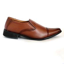 Brown Lace Free Formal Shoes For Men