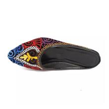 Embroidered Slide Sandals For Women-Black