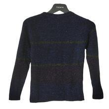 Gini & Jony Navy Blue/Burgundy Striped Pullover Sweater For Girls