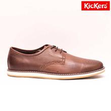 Kickers Coffee Leather Lace Up Formal Shoes For Men - (BR.040)