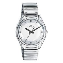 Titan Silver Strap White Dial Watch For Men-1578SM01