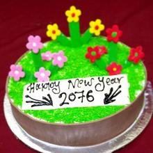 Happy New Year White Forest Cake (2lb)- Chef's Bakery