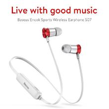 Baseus Encok Sports Wireless Earphone S07 Silver+Red