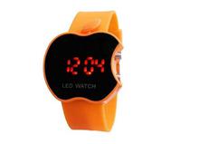 LED Digital Black Dial Apple Shape Kids Watch ( Yellow )