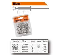 Finder Aluminium Blind Rivet 100pcs 4mm- Combo of 5 (500 Pcs)