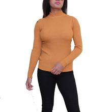 Brown Round Neck Sweater For Women