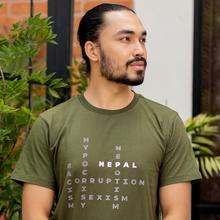 Hills & Clouds Echo Series T-Shirt (True Nepal) (Green) For Men