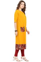 Women Geometric Printed Yellow Kurtis – Multi-color