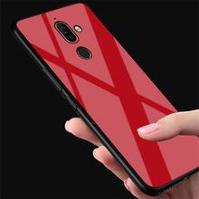 Phone cases For Nokia 7 Plus Cover Ultra Thin Luxury Tempered Glass