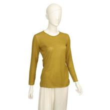 Lemon Yellow-soft thin wool T-shirt by Voto Nepal (2.8 10m)