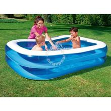 Blue Rectangular Family Pool - Pump Included