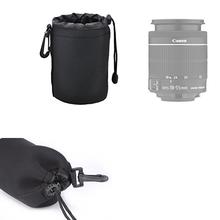 Medium Lens Pouch For Canon Nikon DSLR Camera-Black