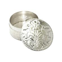 Pure Silver Floral Carved Asarfi Box - SAF27216 - 18.216g