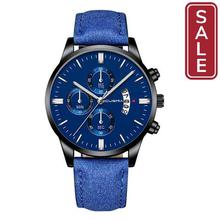 SALE - CUENA Fashion Men's Stainless Steel Watch Leather