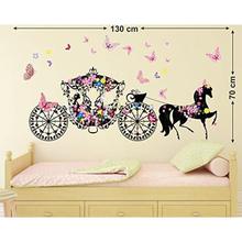 Wallstick 'Flower Girl with Horse' Wall Sticker (Vinyl, 49