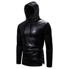 CHINA SALE-   Cross Border Long Sleeved Leatherate Hooded