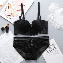 Women Breathable Lingerie Set Sexy Lace Flora Bras Briefs