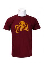 Wosa - PUBG HELMET LOGO Maroon Printed T-shirt For Men