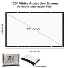 120-inch Indoor Outdoor Dual Front/Rear Portable Projector Screen