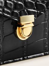 Push Lock Croc Embossed Bum Bag