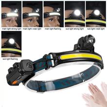 diamondo Sensor LED Headlight COB USB Headlamp Camping Riding Head Torch (W678)