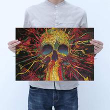 Graffiti Mural Street Psychedelia Skull Design Old Style Decorative Poster Print Wall Decor Decals Wall Stickers