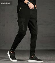 Men Cotton Zip Cargo Pockets Pant