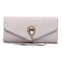 Crepe Pink Flap Clutch Bag For Women