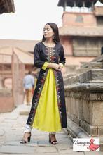 Long A-Cut Green Kurti