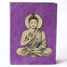 Purple Buddha Printed Lokta Paper Notebook