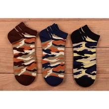 New fashion Low Cut Socks for Men Summer Camouflage Cotton socks