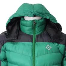 Green/Black Two-Tone Silicon Down Jacket For Men