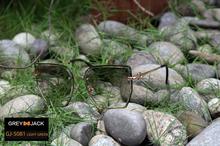 GREY JACK  Cat Eye Light Green Lens With Gold Metal Rimless Frame Sunglasses For Women & Men