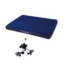Intex Original Double Inflatable Air Bed With Air Pump (Blue)