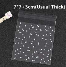 100pcs 7sizes Frosted Cute Dots Plastic Pack Candy Cookie Soap