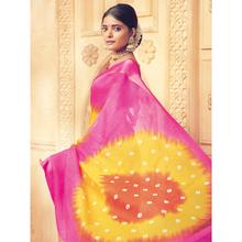 Stylee Lifestyle Magenta Kota Silk Printed Saree (1693)