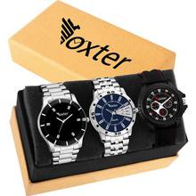 Combo Of Three Metallic And Leather Super Quality Watch