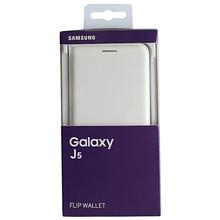Galaxy J5 Flip Wallet Cover - White