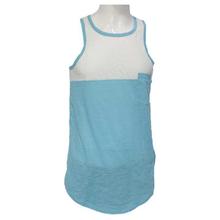 White/Sky Blue Two Toned Tank Top For Men