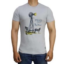 Police Zebra Printed Round Neck T-Shirt For Men-T.98