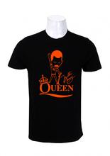 Wosa -Freddie Mercury Black Print Half Sleeve Tshirt for Men