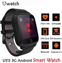 U11S SmartWatch [Heart Rate Monitor, 3G WiFi, 8GB, Android, GPS]