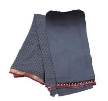 Dark Grey double print silk saree