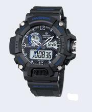 Black Dial Digital Unisex Watch - (Black/Blue)