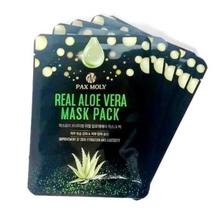 Pax Moly Real Aloe Vera Face Mask -(5-Sheet In Each Set)