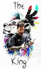 "The King" Featuring Lionel Messi & Lion Wall Decor Sticker