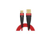 PTron Gravita 2A Type C USB Data Cable Gold Plated Charging Cable For All Type C Smartphones (Red)