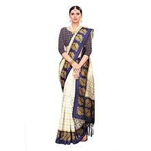 ANNI DESIGNER Silk Saree with Blouse Piece (Square Peacock