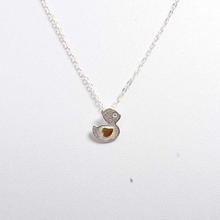 Ouxi Silver/White/Gold Baby Duck Pendant With Chain For Women-K10206